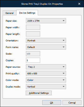 The Device Settings tab.